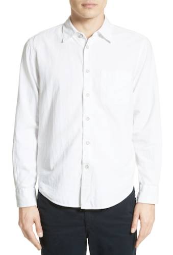 Imbracaminte barbati rag bone standard issue solid trim fit sport shirt white