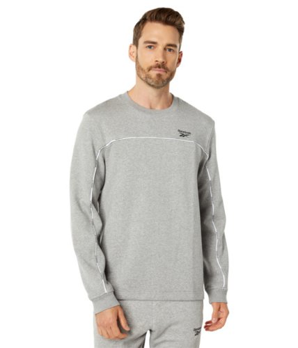 Imbracaminte barbati reebok workout ready piping crew sweatshirt medium grey heather