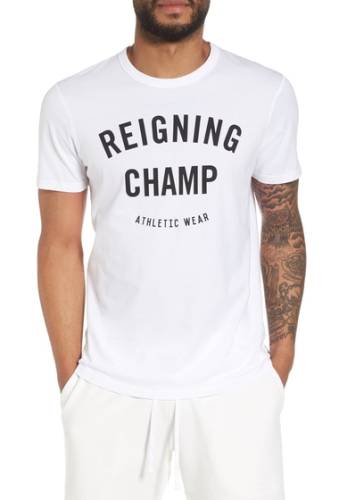 Imbracaminte barbati reigning champ ringspun gym logo t-shirt white black