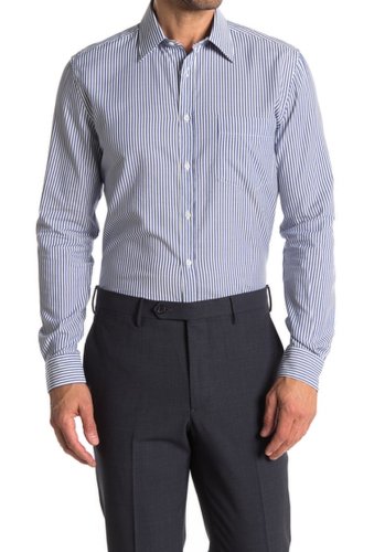 Imbracaminte barbati reiss valkerie stripe print regular fit shirt blue