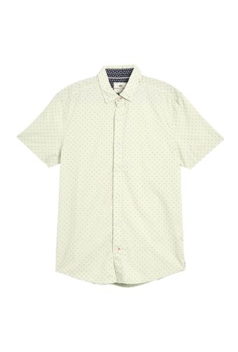 Imbracaminte barbati report collection ditzy print short sleeve shirt 30 green