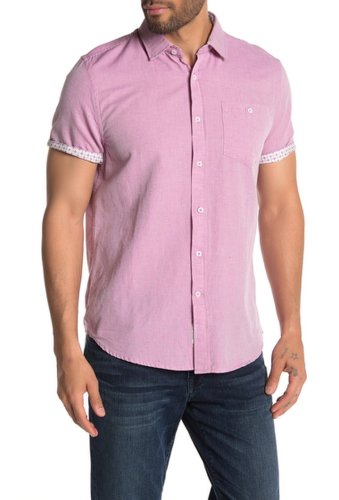 Imbracaminte barbati report collection fancy knub slim fit sport shirt 24 pink