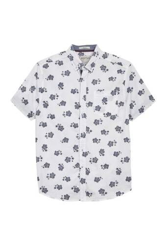 Imbracaminte barbati report collection floral print slim fit shirt 01 white