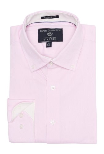 Imbracaminte barbati report collection performance stretch modern fit shirt 24 pink