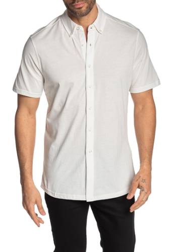 Imbracaminte barbati report collection short sleeve knit slim fit shirt 01 white