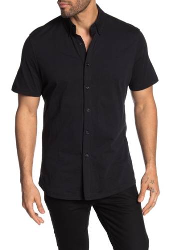 Imbracaminte barbati report collection short sleeve knit slim fit shirt 09 black