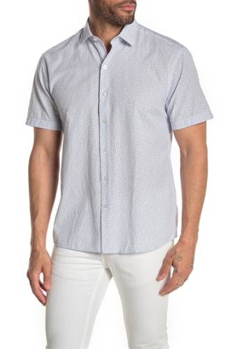 Imbracaminte barbati robert barakett lithgow short sleeve woven shirt white