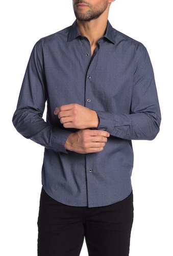 Imbracaminte barbati robert barakett philips long sleeve button front shirt navy