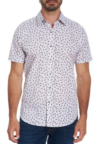 Imbracaminte barbati robert graham patterned rock spring classic fit woven short sleeve shirt multi
