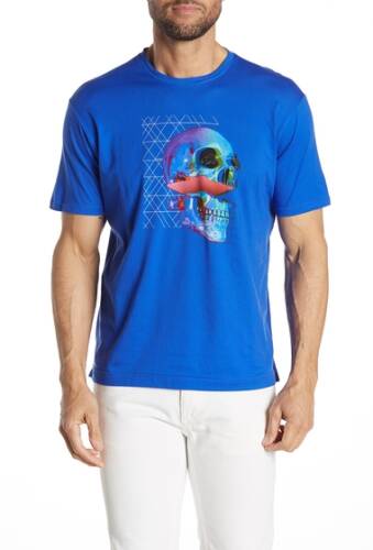 Imbracaminte barbati robert graham sliced skull graphic t-shirt cobalt