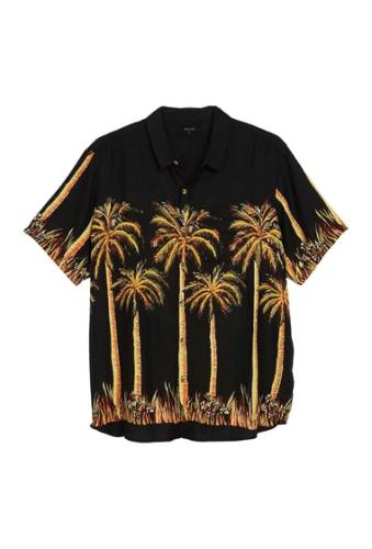 Imbracaminte barbati rolla\'s bon big kahuna short sleeve palm tree print shirt black