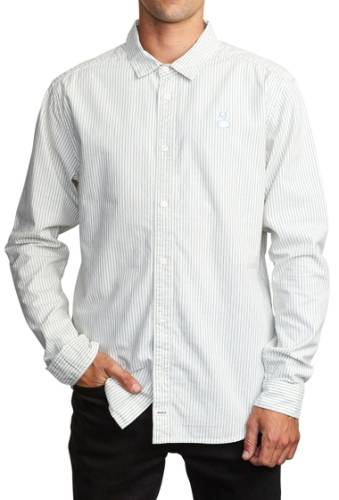 Imbracaminte barbati rvca hi-grade pinstripe button-up shirt slb-silver bleach