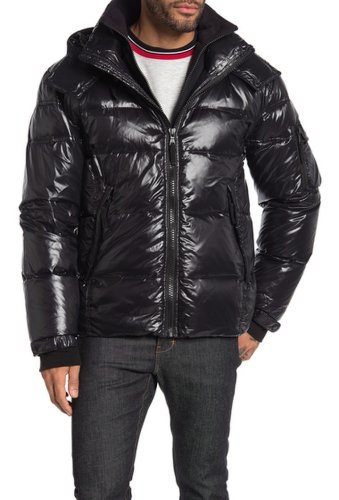 Imbracaminte barbati s13 hooded quilted puffer jacket jet
