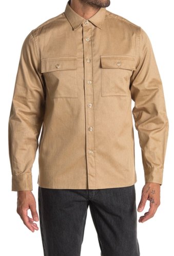 Imbracaminte barbati saturdays nyc magnus twill long sleeve shirt classic khaki