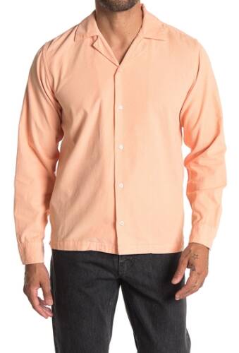 Imbracaminte barbati saturdays nyc marco corduroy long sleeve shirt peach