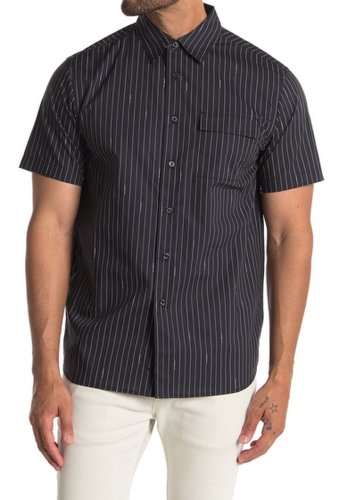 Imbracaminte barbati saturdays nyc nico logo stripe woven shirt black