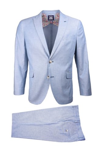 Imbracaminte barbati savile row co blue slim fit chambray peak lapel suit blue