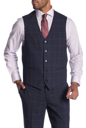 Imbracaminte barbati savile row co cheshire windowpane modern fit suit separate vest blue