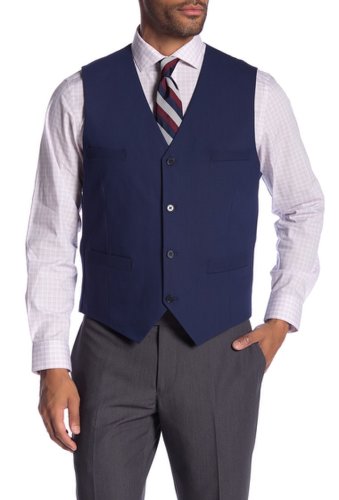 Imbracaminte barbati savile row co leeds blue slim fit bi-stretch suit separate vest blue