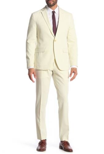 Imbracaminte barbati savile row co pearson beige seersucker one button notch lapel skinny fit suit cream