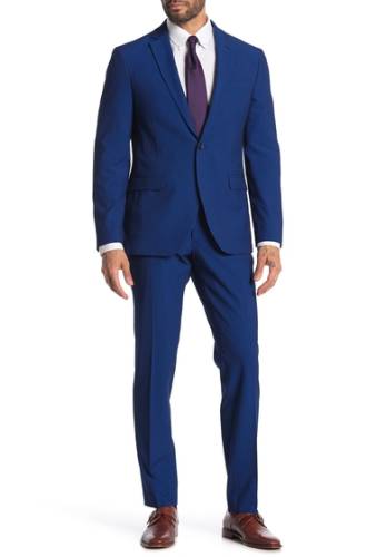 Imbracaminte barbati savile row co pearson blue seersucker one button notch lapel skinny fit suit blue