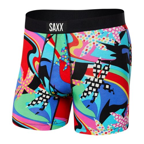 Imbracaminte barbati saxx underwear vibe super soft boxer brief good timesmulti