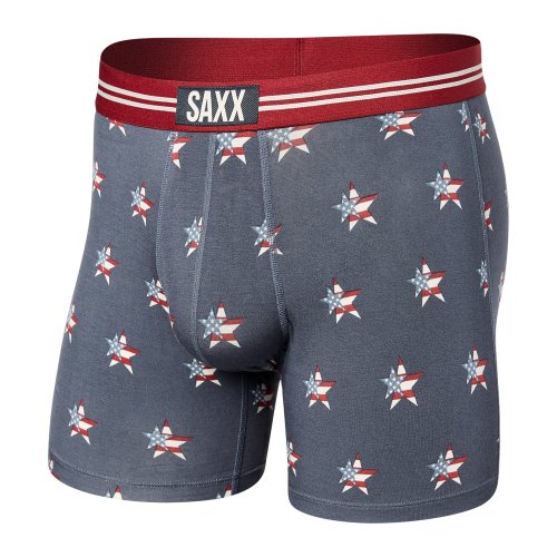 Imbracaminte barbati saxx underwear vibe super soft boxer brief liberty stardeep navy