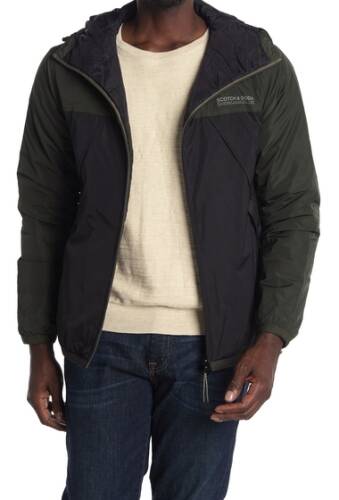 Imbracaminte barbati scotch soda colorblock hooded zip jacket 0218-combo b