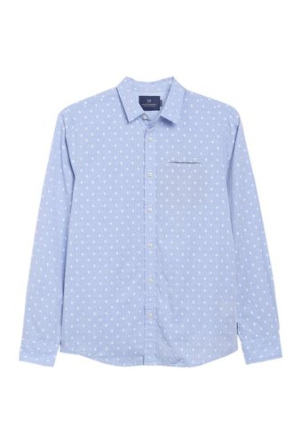 Imbracaminte barbati scotch soda geometric print long sleeve regular fit shirt 0218-combo b