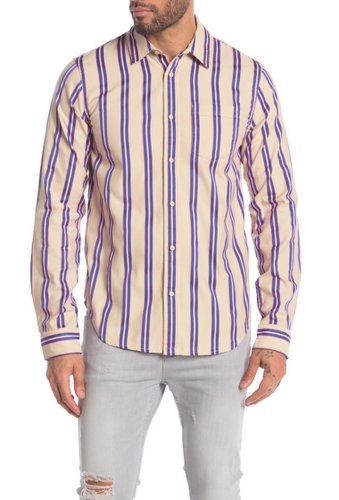 Imbracaminte barbati scotch soda stripe print long sleeve regular fit shirt 0220-combo d