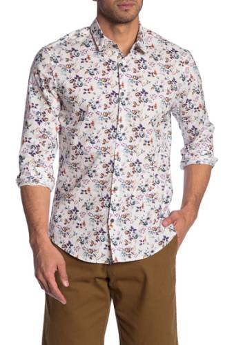 Imbracaminte barbati slate stone floral print long sleeve shirt multi-floral