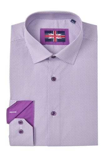 Imbracaminte barbati soul of london printed modern fit dress shirt lilac