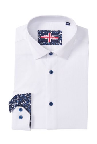 Imbracaminte barbati soul of london solid dress shirt white