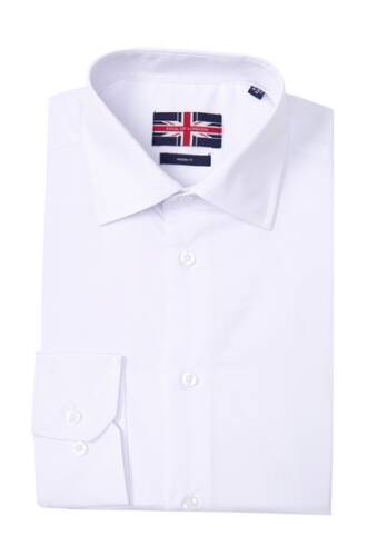 Imbracaminte barbati soul of london solid modern fit regular dress shirt white