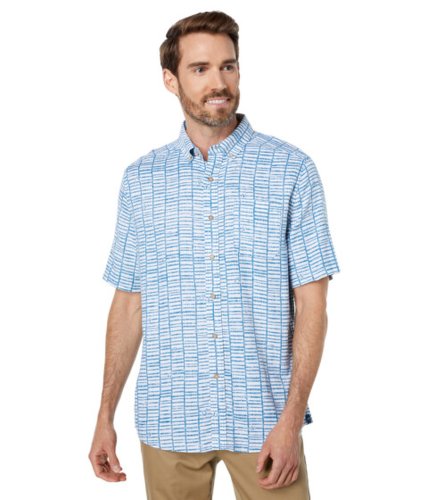 Imbracaminte barbati southern tide printed bamboo forrest sport shirt blue sapphire