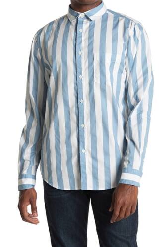 Imbracaminte barbati sovereign code mirage stripe print shirt bluewhite stripe