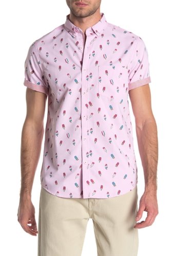 Imbracaminte barbati sovereign code runyon popsicle print short sleeve regular fit shirt popsiclespink oxford