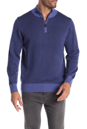 Imbracaminte barbati tailorbyrd henry quarter zip sweater blue