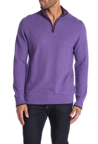Imbracaminte barbati tailorbyrd jamal quarter zip sweater lavender