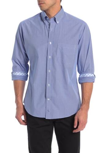 Imbracaminte barbati tailorbyrd micro check print regular fit shirt blue
