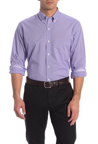 Imbracaminte barbati tailorbyrd micro check print regular fit shirt purple