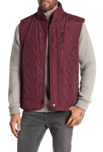 Imbracaminte barbati tailorbyrd quilted puffer vest burgundy