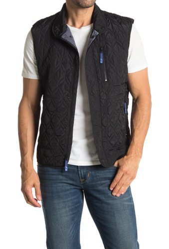 Imbracaminte barbati tailorbyrd quilted zip pocket vest black