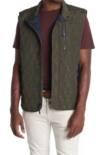 Imbracaminte barbati tailorbyrd quilted zip pocket vest olive