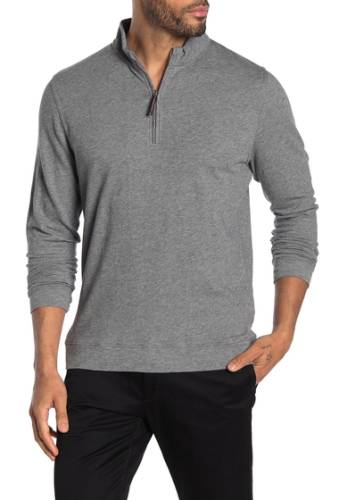 Imbracaminte barbati tailorbyrd twill knit quarter zip sweater heather grey