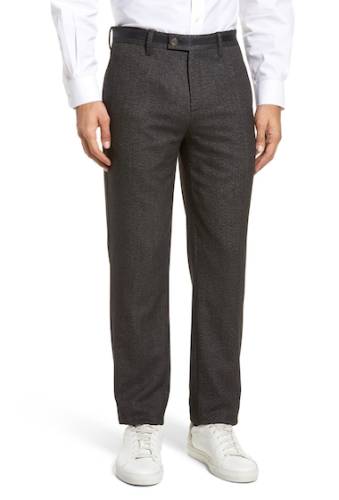 Imbracaminte barbati ted baker london bektrot flat front stretch solid pants charcoal
