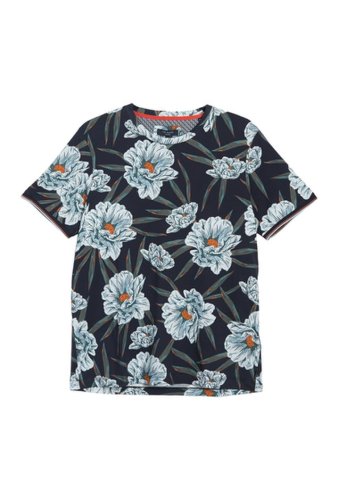 Imbracaminte barbati ted baker london floral print t-shirt navy