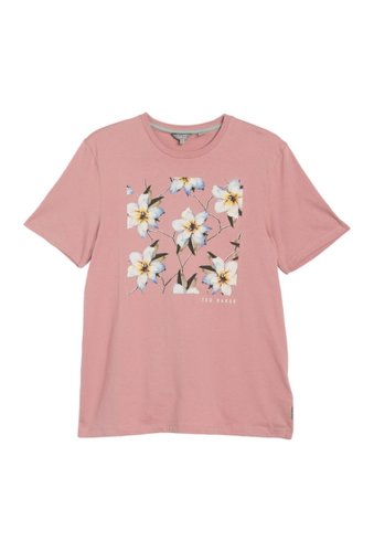 Imbracaminte barbati ted baker london short sleeve floral graphic t-shirt pink