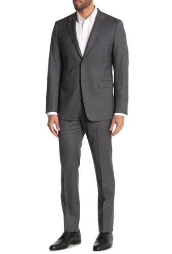 Imbracaminte barbati theory xylo nested sharkskin two button notch lapel suit charcoal