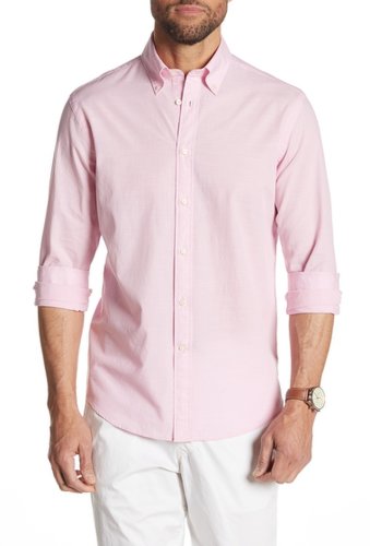 Imbracaminte barbati thomas dean solid long sleeve shirt pink